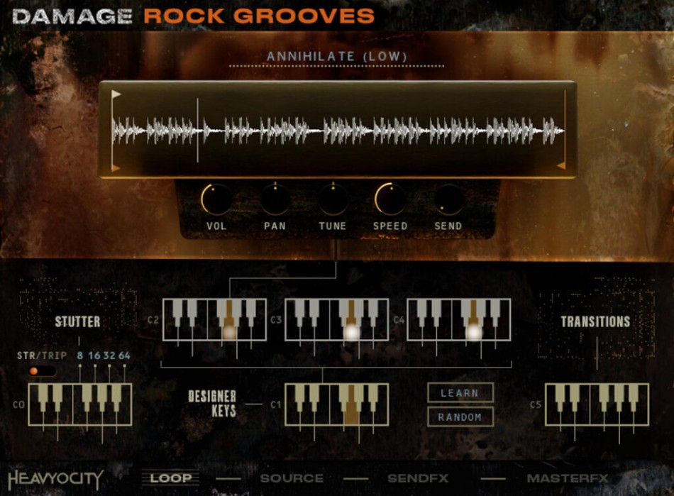 Damage Rock Grooves Gui