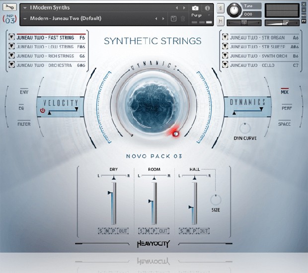 Synthetic Strings GUI Screen