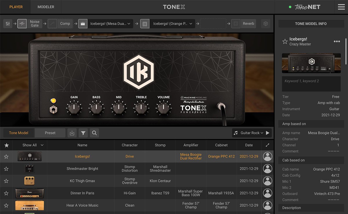 TONEX MAIN GUI