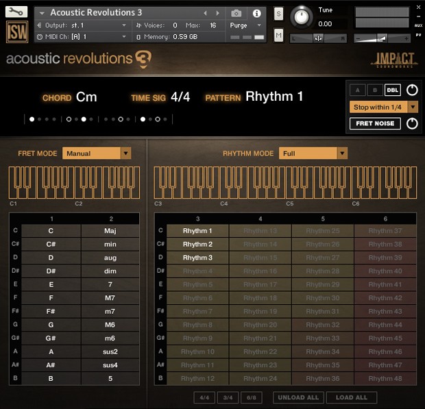 Acoustic Revolutions GUI Screen