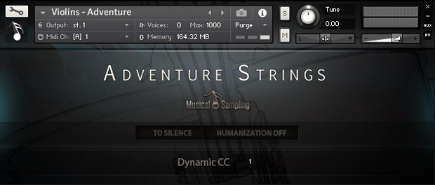 Adventure Strings GUI