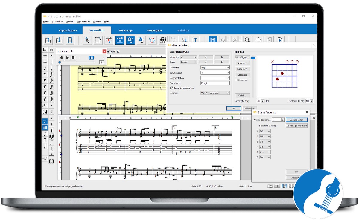 SmartScore64 Guitar GUI