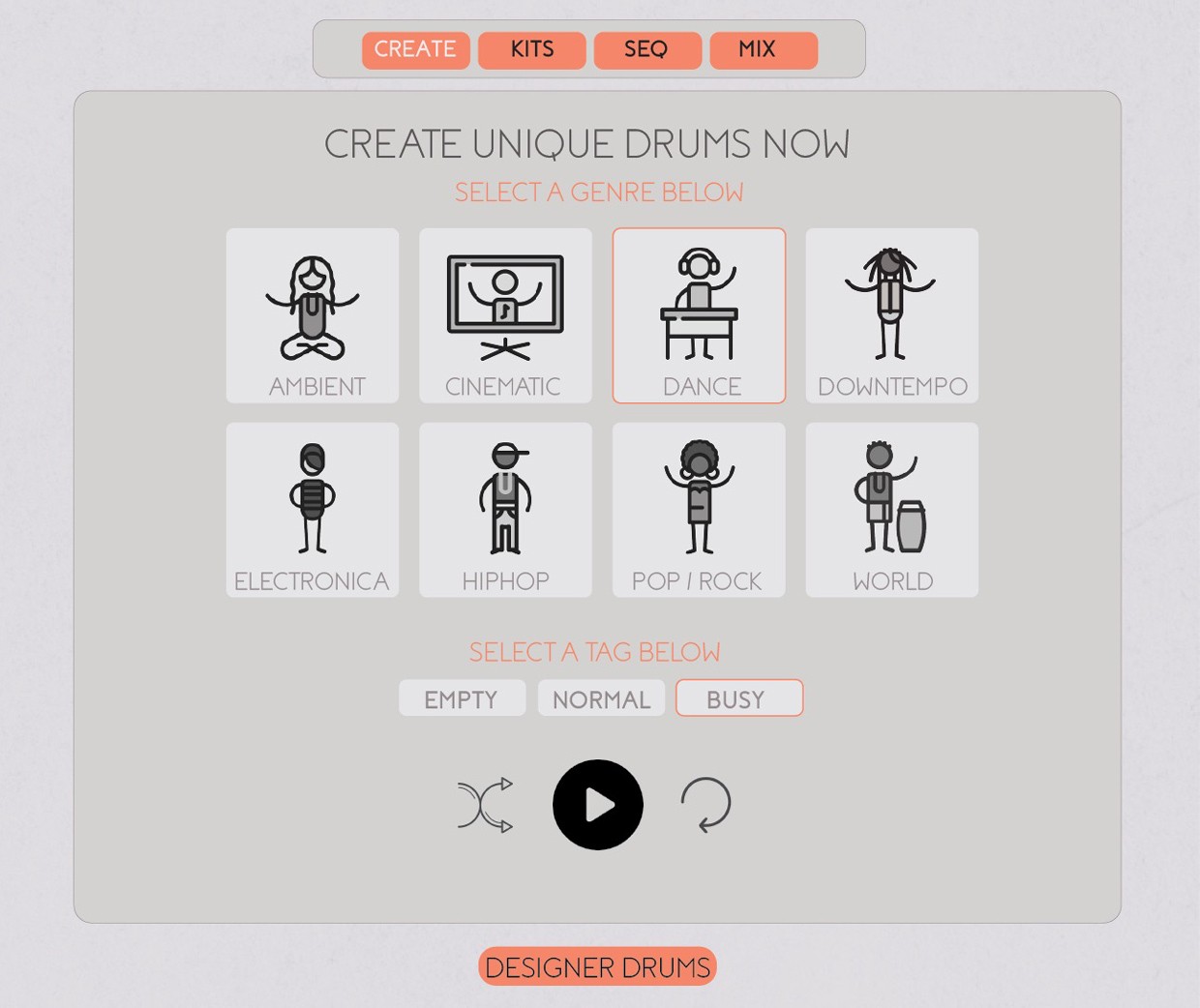 Designer Drums V2 GUI