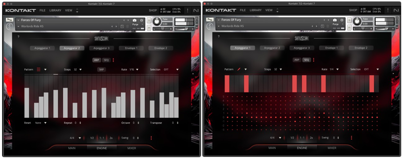 Forces of Fury GUI Engine Arp and Seq