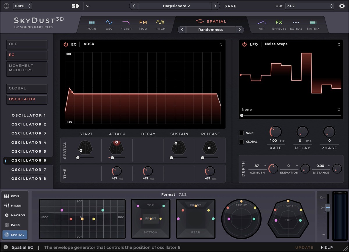 SkyDust 3D GUI Spatial