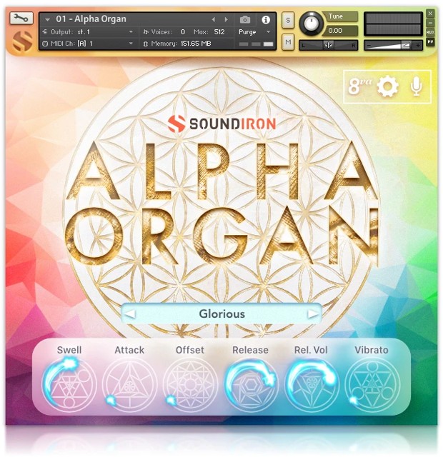 Alpha Organ Main Screen