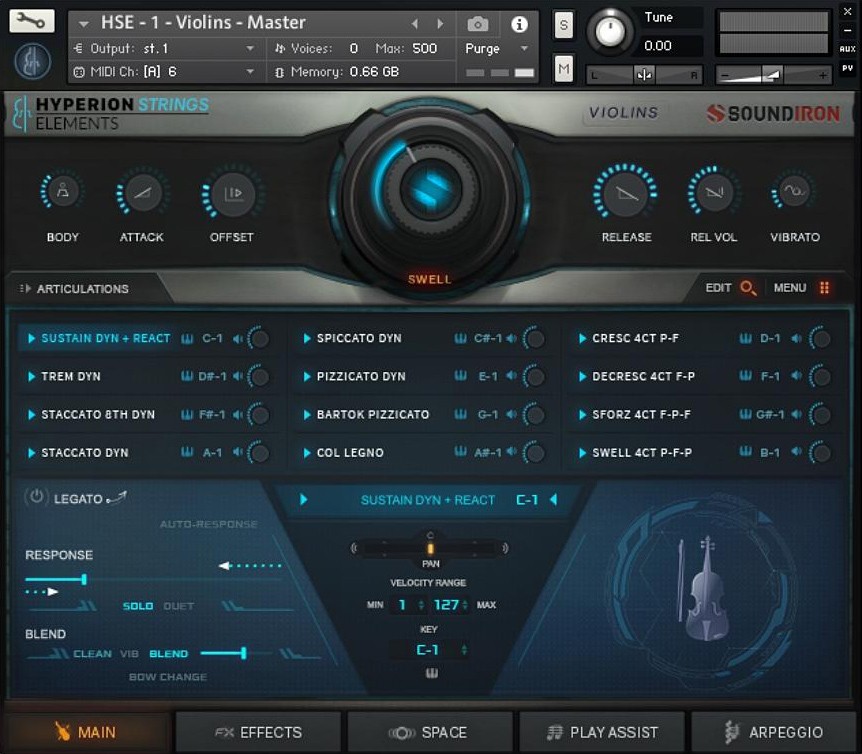 Hyperion Strings Elements GUI 1