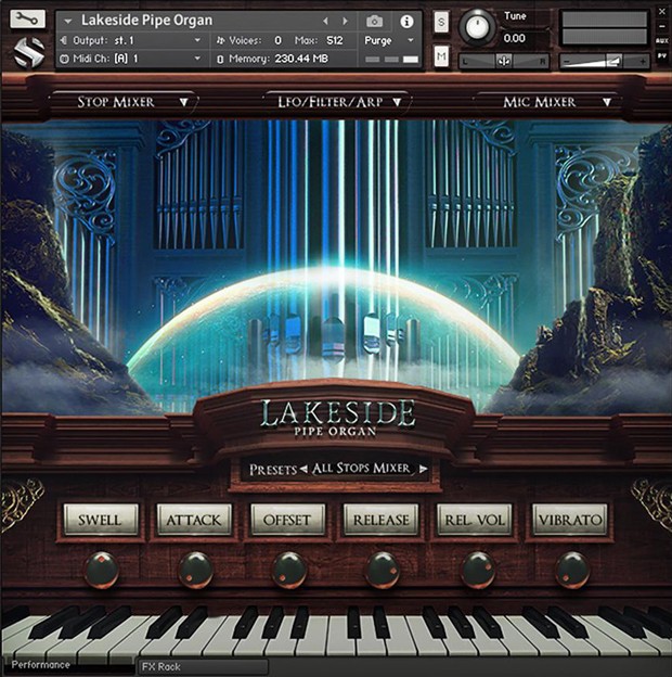 Lakeside Pipe Organ GUI