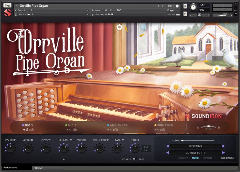 Orrville Pipe Organ GUI