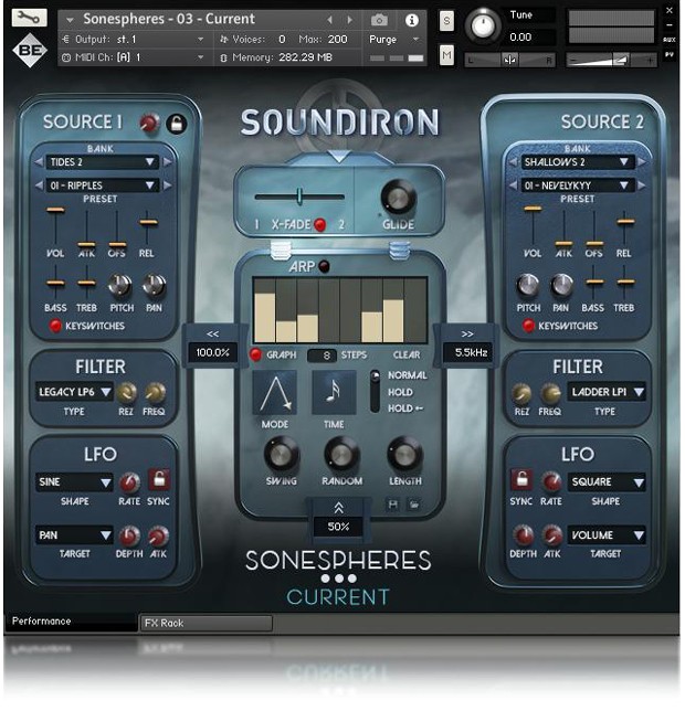 Sonespheres 3 GUI Screen