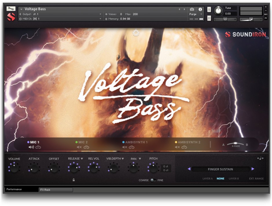 Voltage Bass GUI Screen