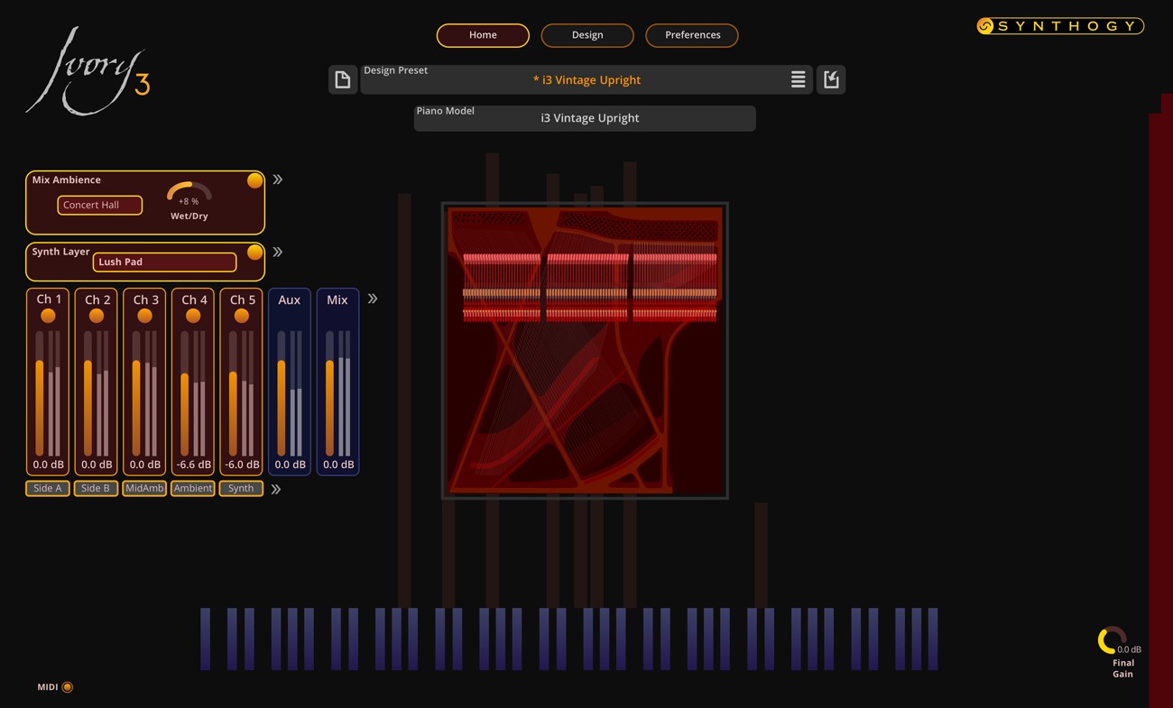 Vintage Upright GUI