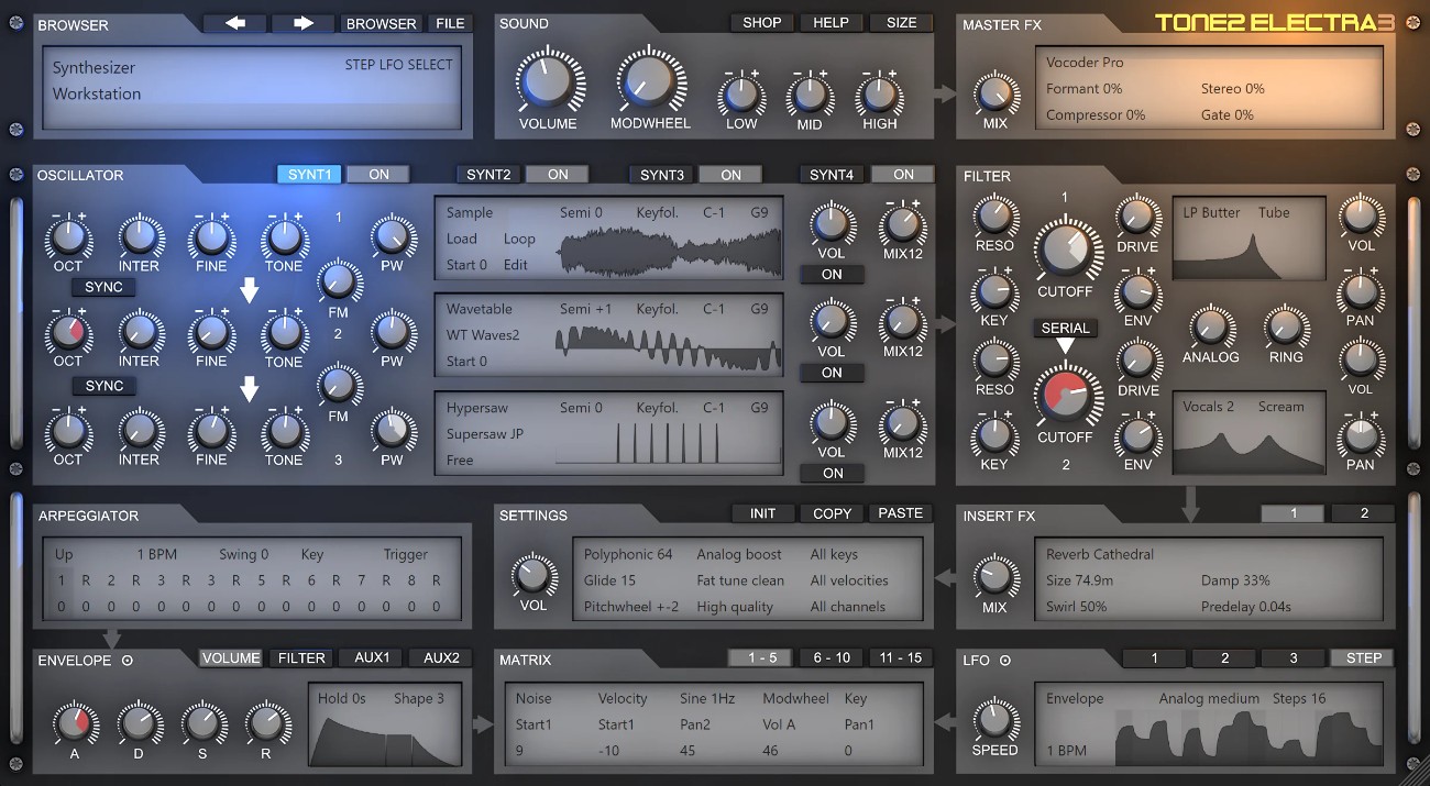 Electra 3 GUI Screen