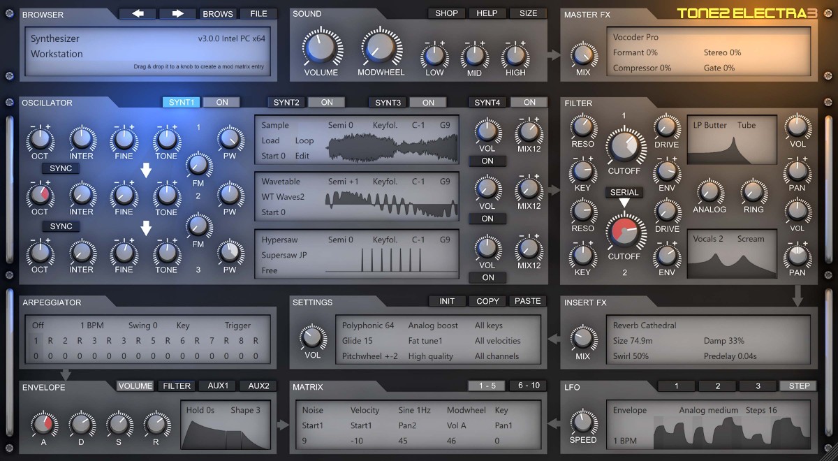 Electra 3 GUI Screen