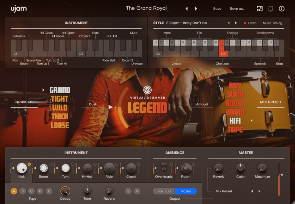 Virtual Drummer 2 Legend Gui