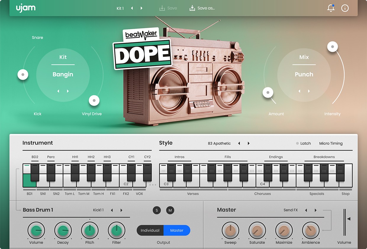 BeatMaker Dope 2 GUI