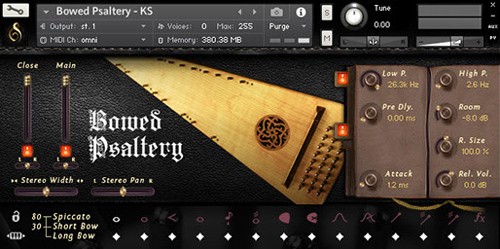 Bowed Psaltery GUI