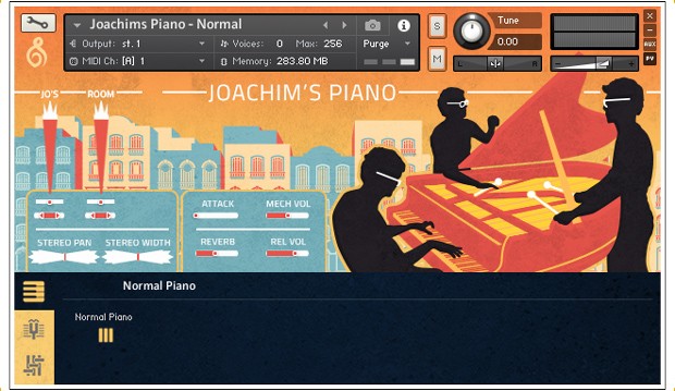 Joachims Piano Main GUI