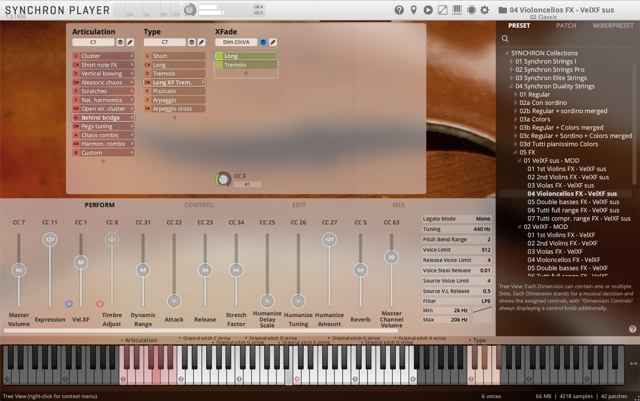 Synchron Duality Strings GUI