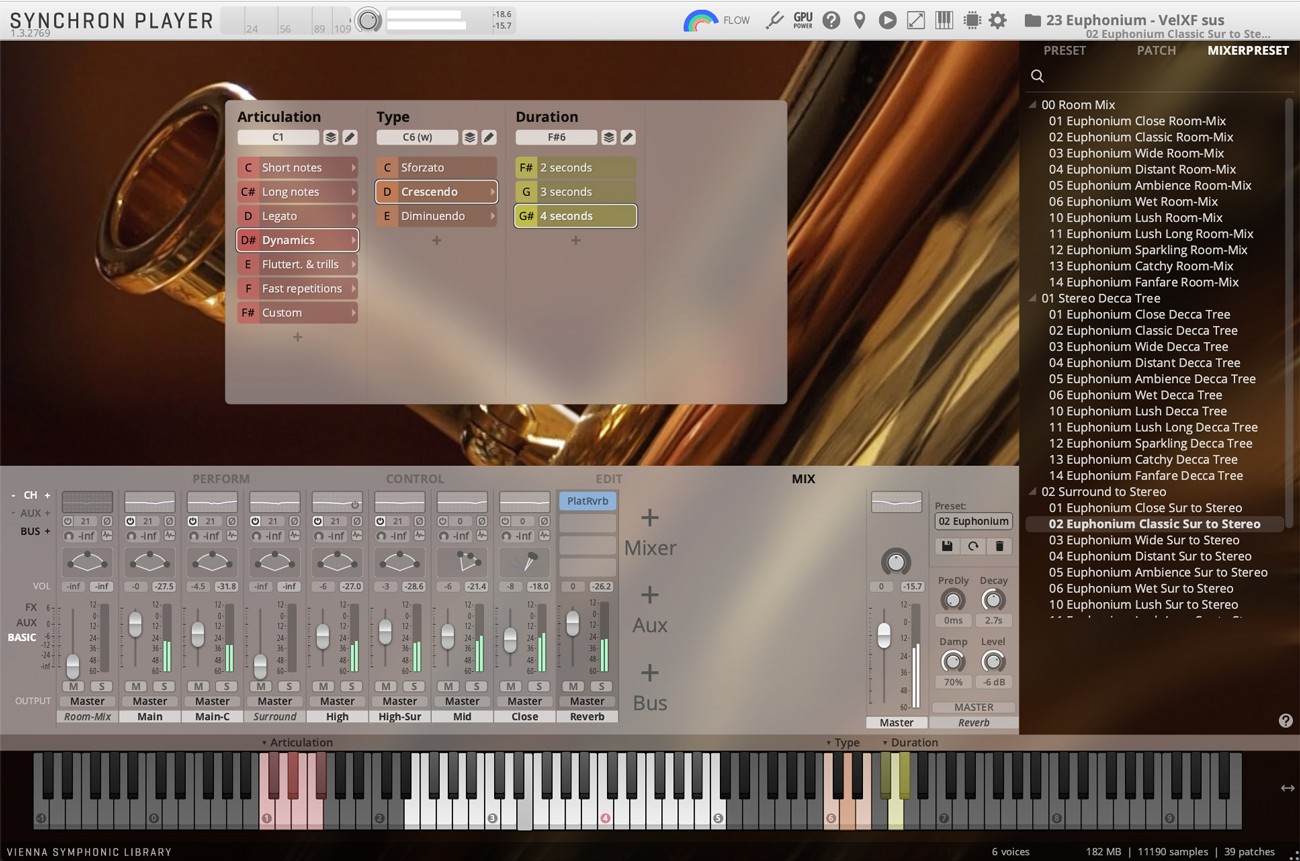 Euphonium GUI Screen