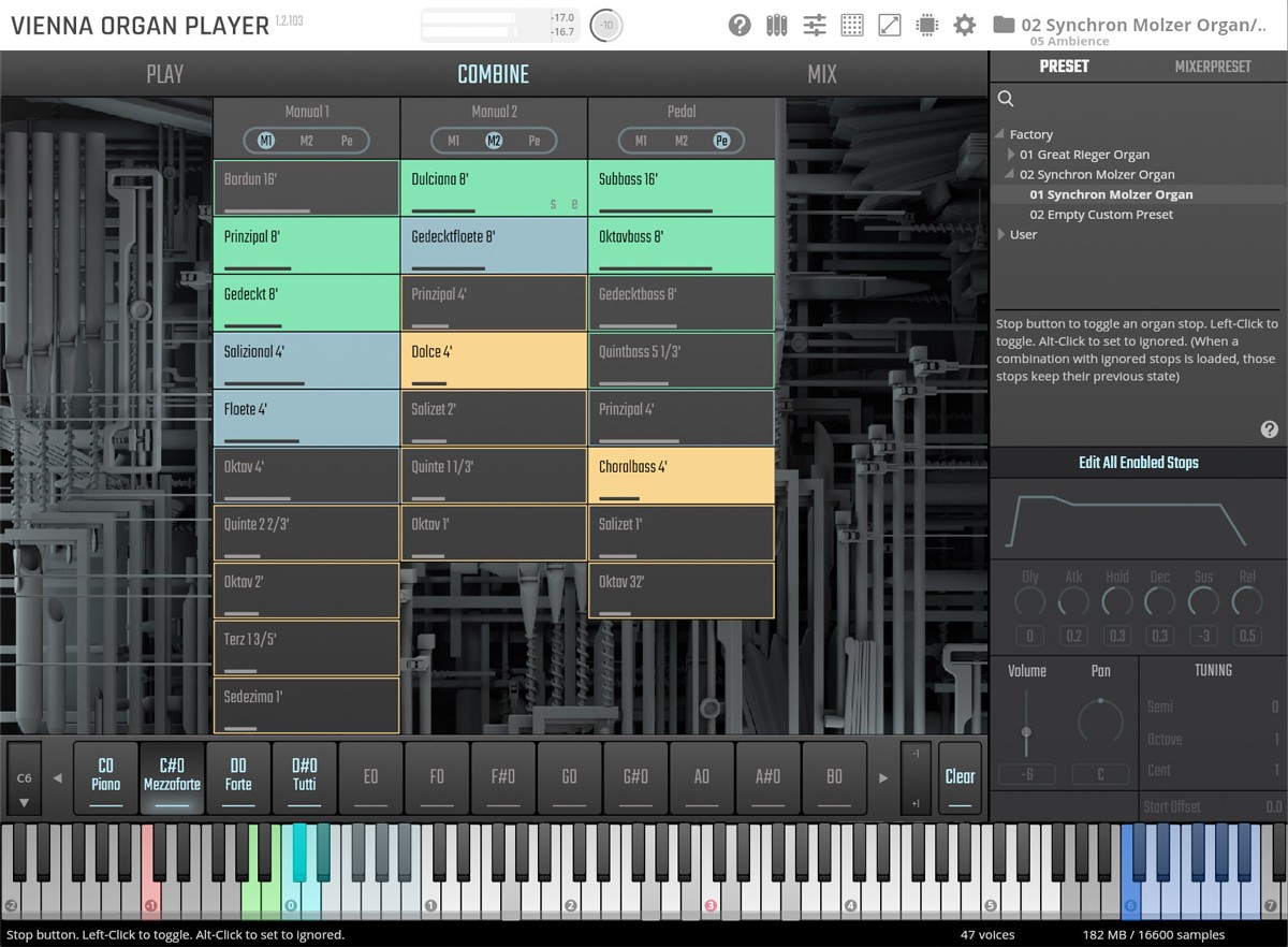 Synchron Molzer Organ GUI