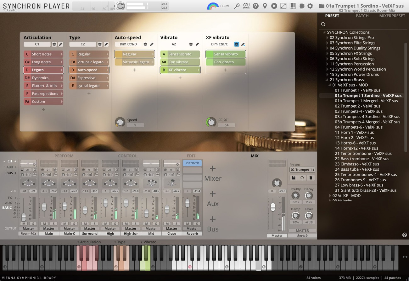 Trumpet Bb Muted Mixer GUI