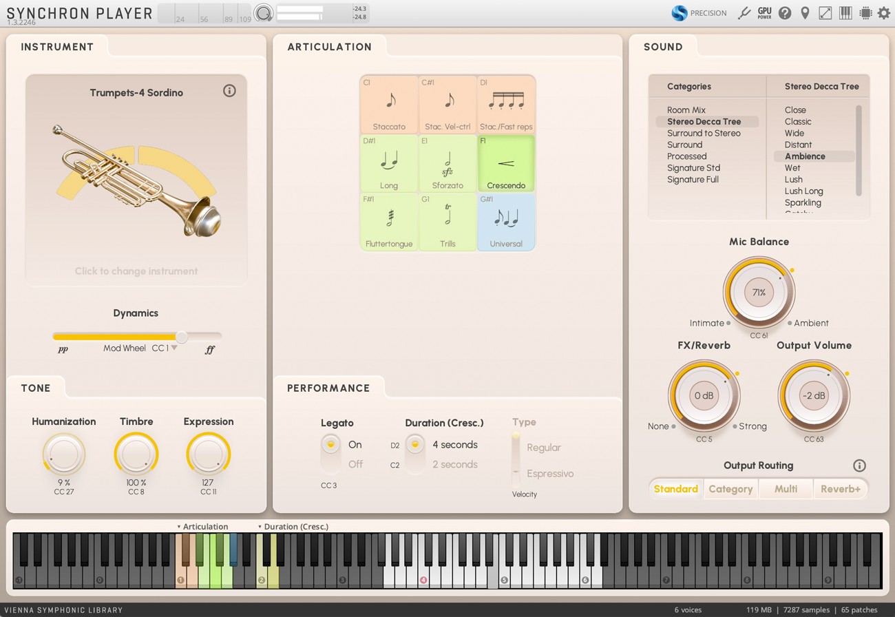 Trumpet Ensemble Muted Flow View GUI
