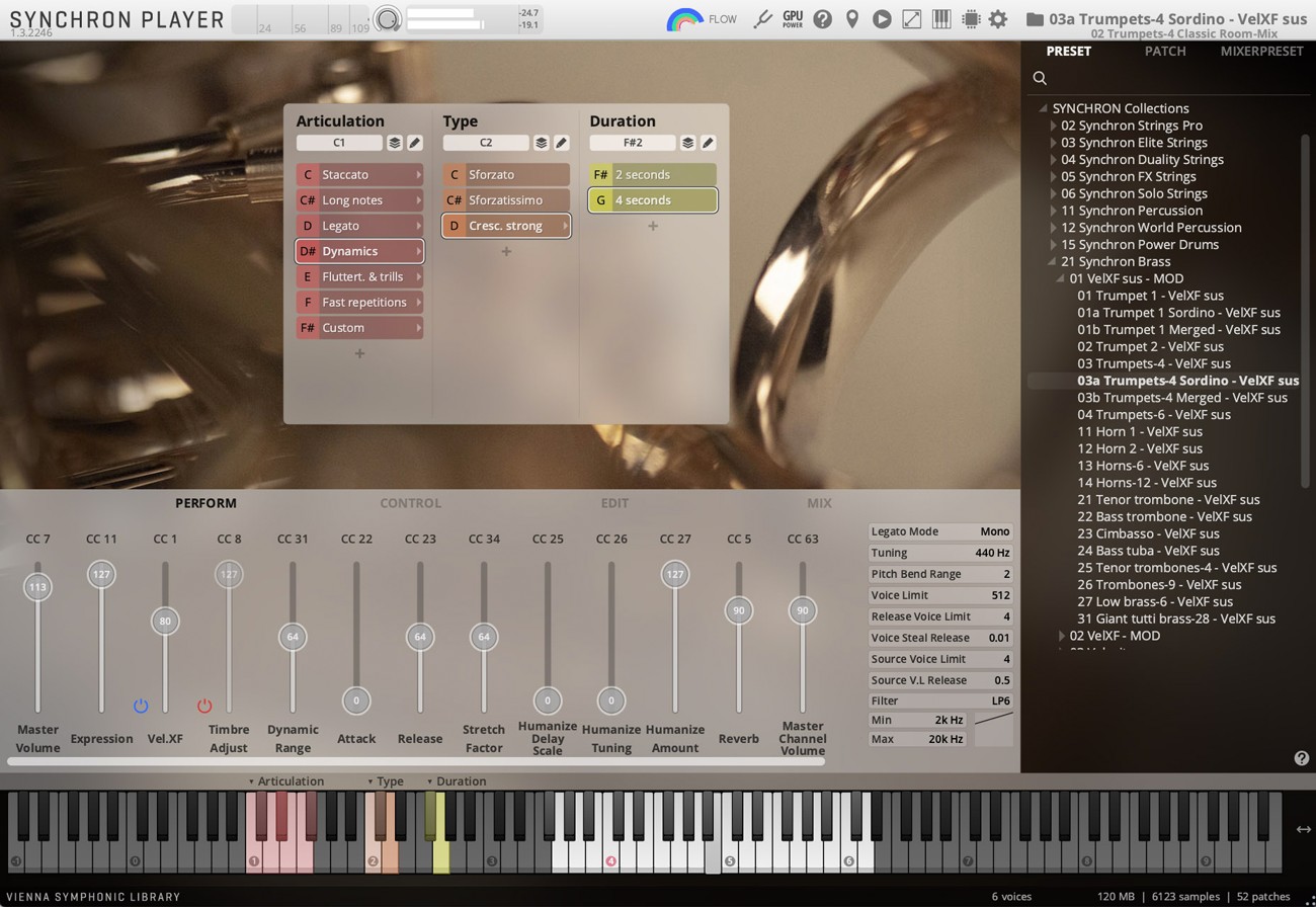 Trumpet Ensemble Muted GUI Mixer