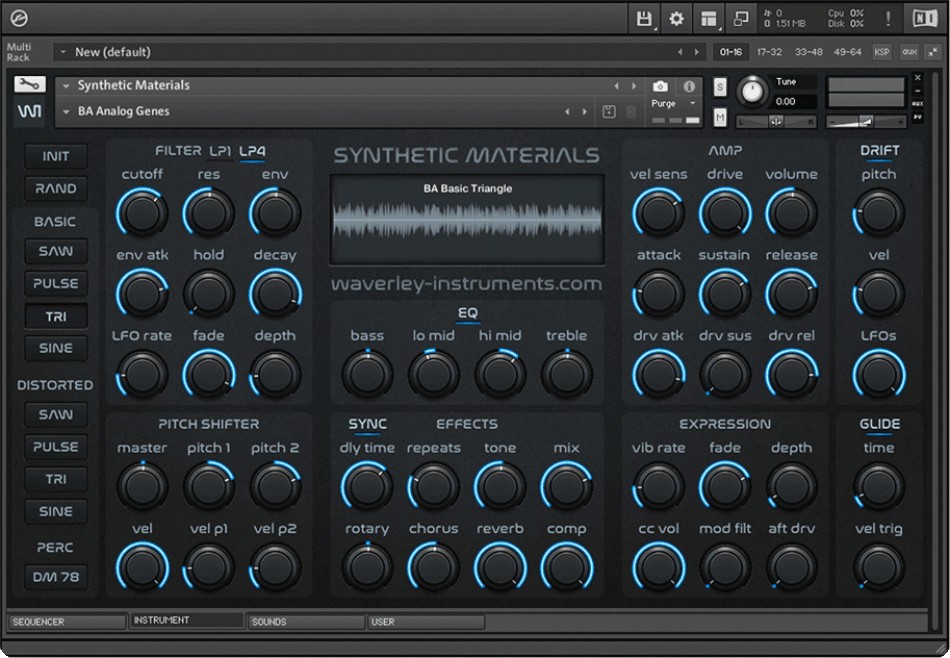 Synthetic Materials Gui1
