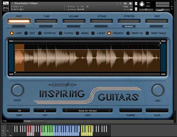 Inspiring Guitars GUI Screen