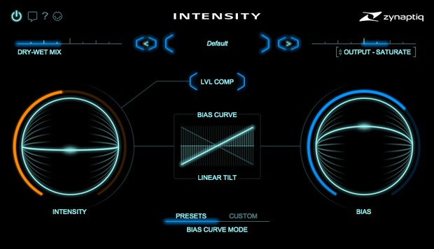 Intensity UI Screen