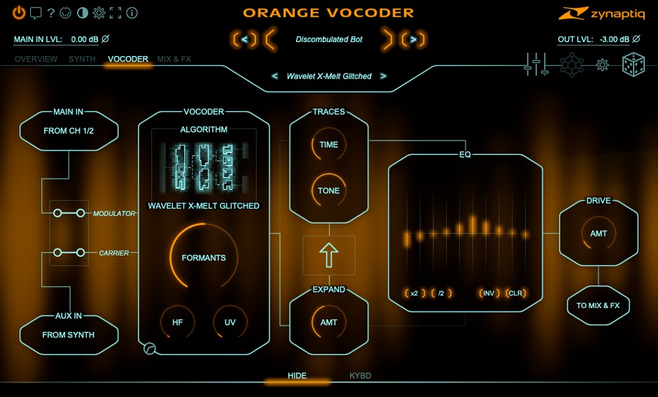 Orange Vocoder GUI
