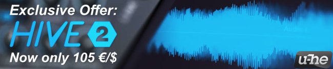 Exklusives Angebot: U-He Hive 2 on Sale