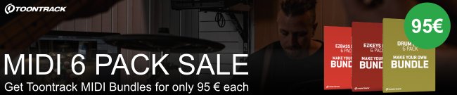 Toontrack MIDI 6 Pack Sale