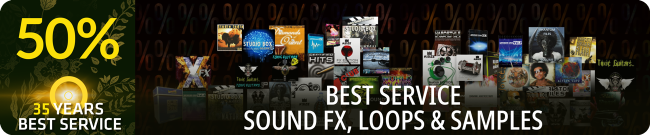 35th Anniversary - 50% Off FX, Loops & Samples