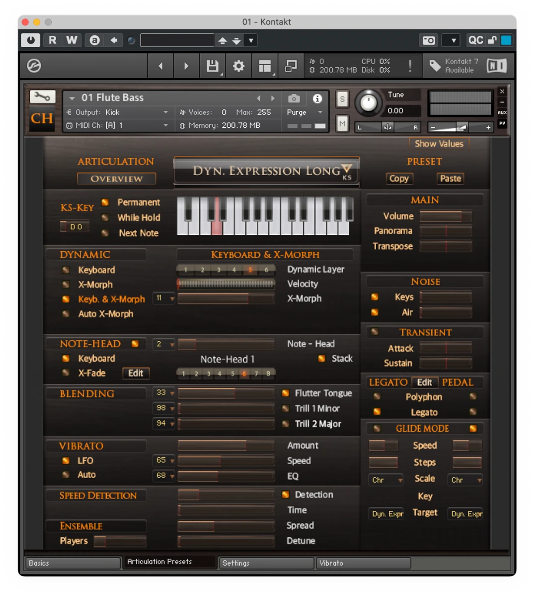 Deep Flutes Articulation GUI