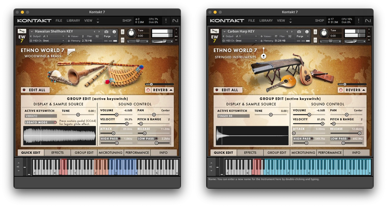 Best Service ETHNO WORLD 7 Complete 樂器操作介面