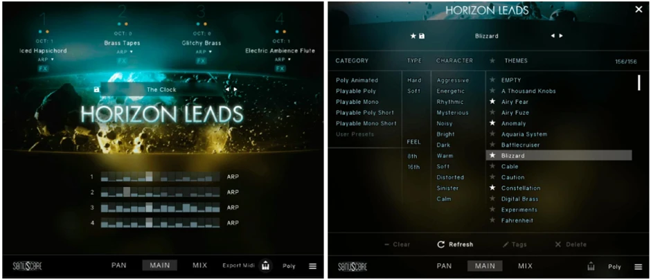 Horizon Leads GUI Screens 1