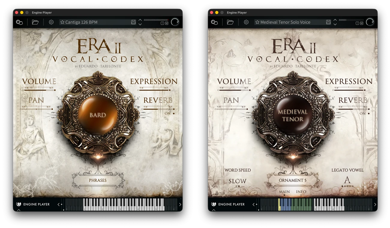 Bard and Medieval Tenor GUI