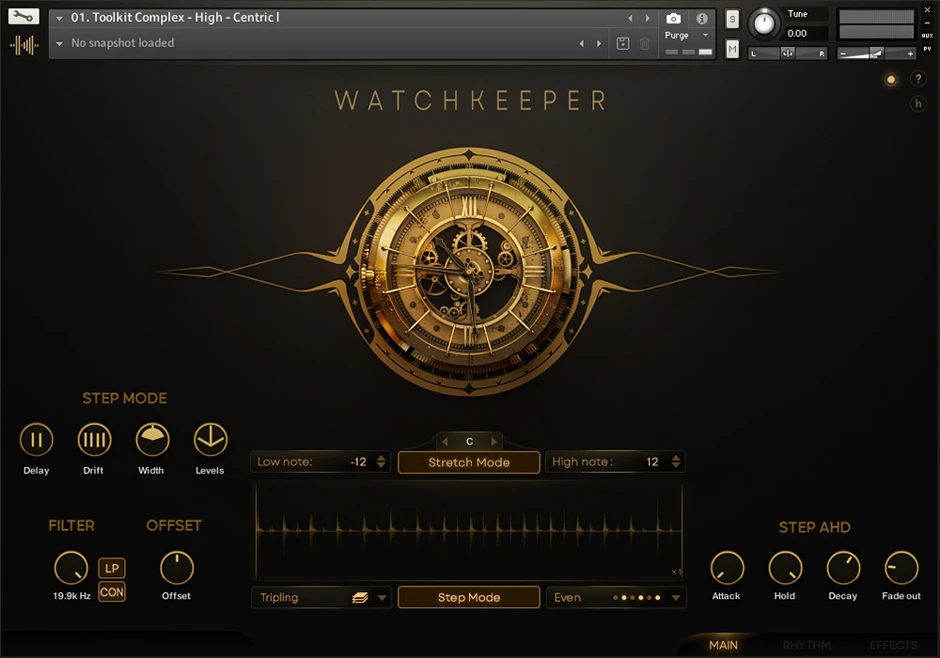 Watchkeeper GUI Screen 1