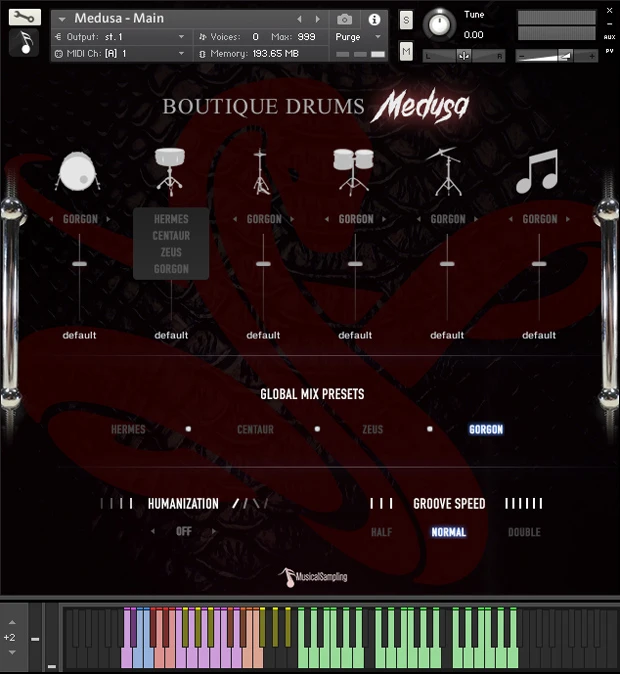 Boutique Drums Medusa GUI