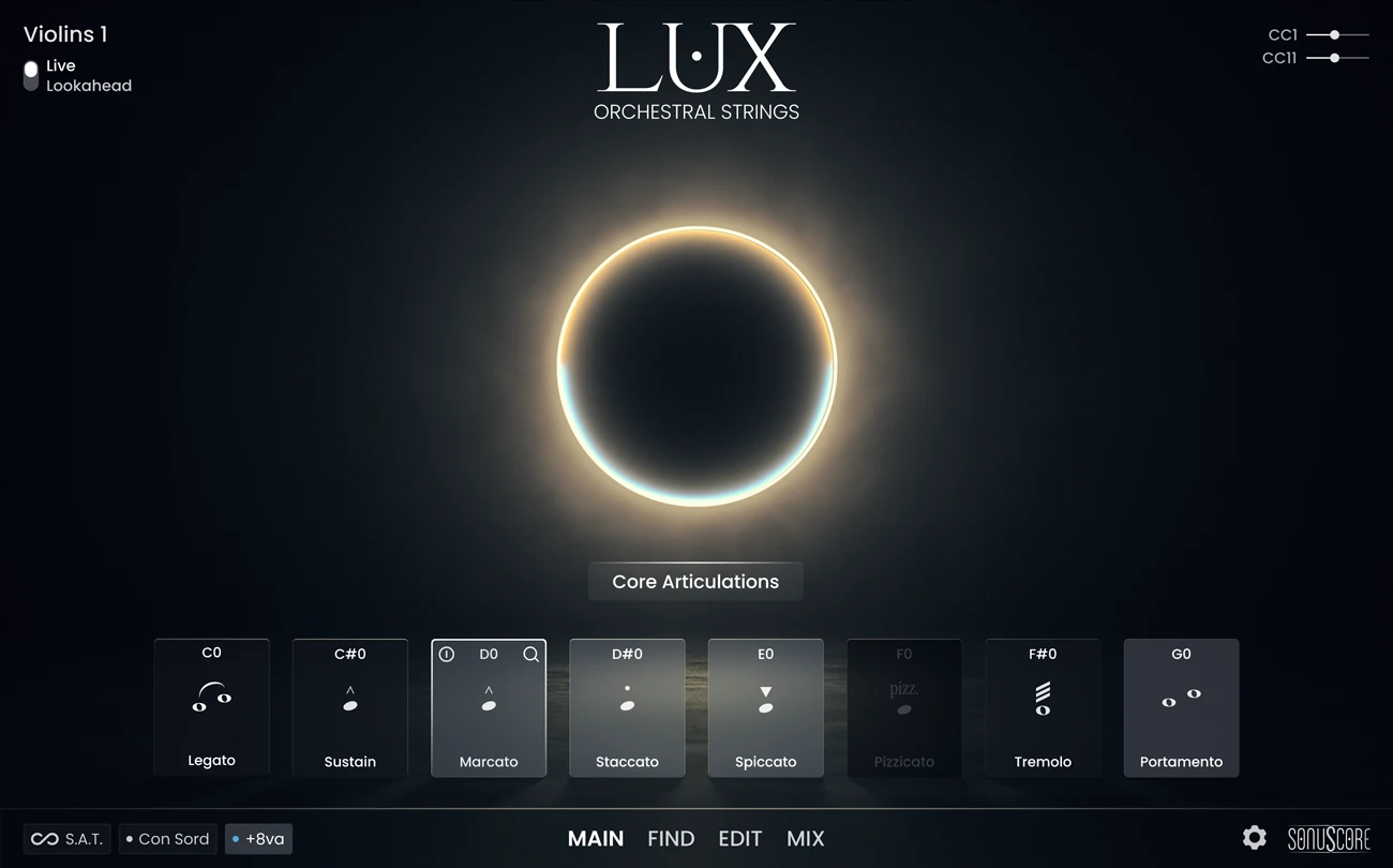 LUX Main GUI Screen